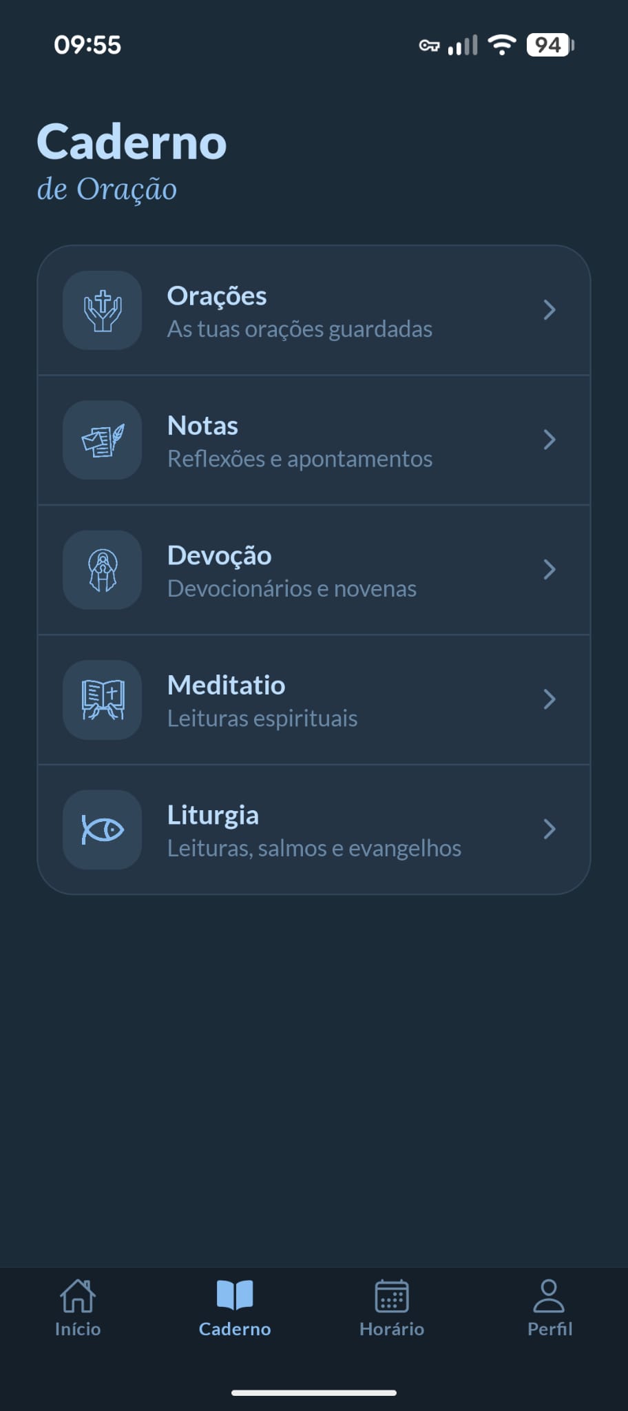 Caderno de Oração