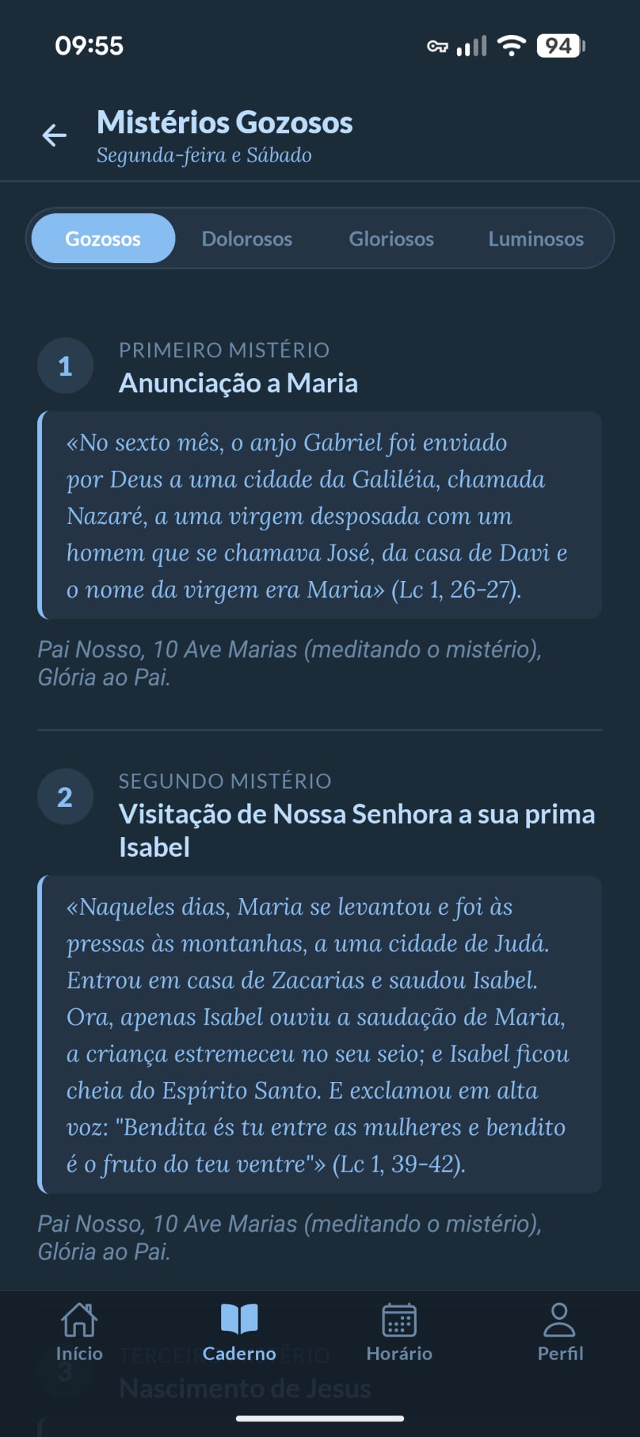Terço — Mistérios Gozosos